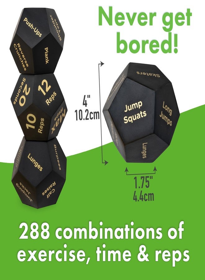 Covelico Fitness Dice & Workout Dice Set - Exercise Equipment for Older Kids, Teens & Adults, Solo or Group, Fitness Gifts & Physical Education Equipment, Instructions & Convenient Drawstring Bag - Image 3